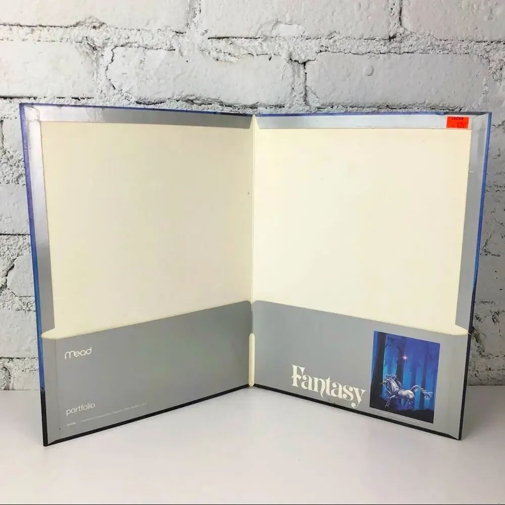 Vintage Mead Fantasy 80’s Unicorn Paper Folder